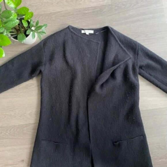 LOFT Black Wool Duster Jacket - Picture 4 of 9